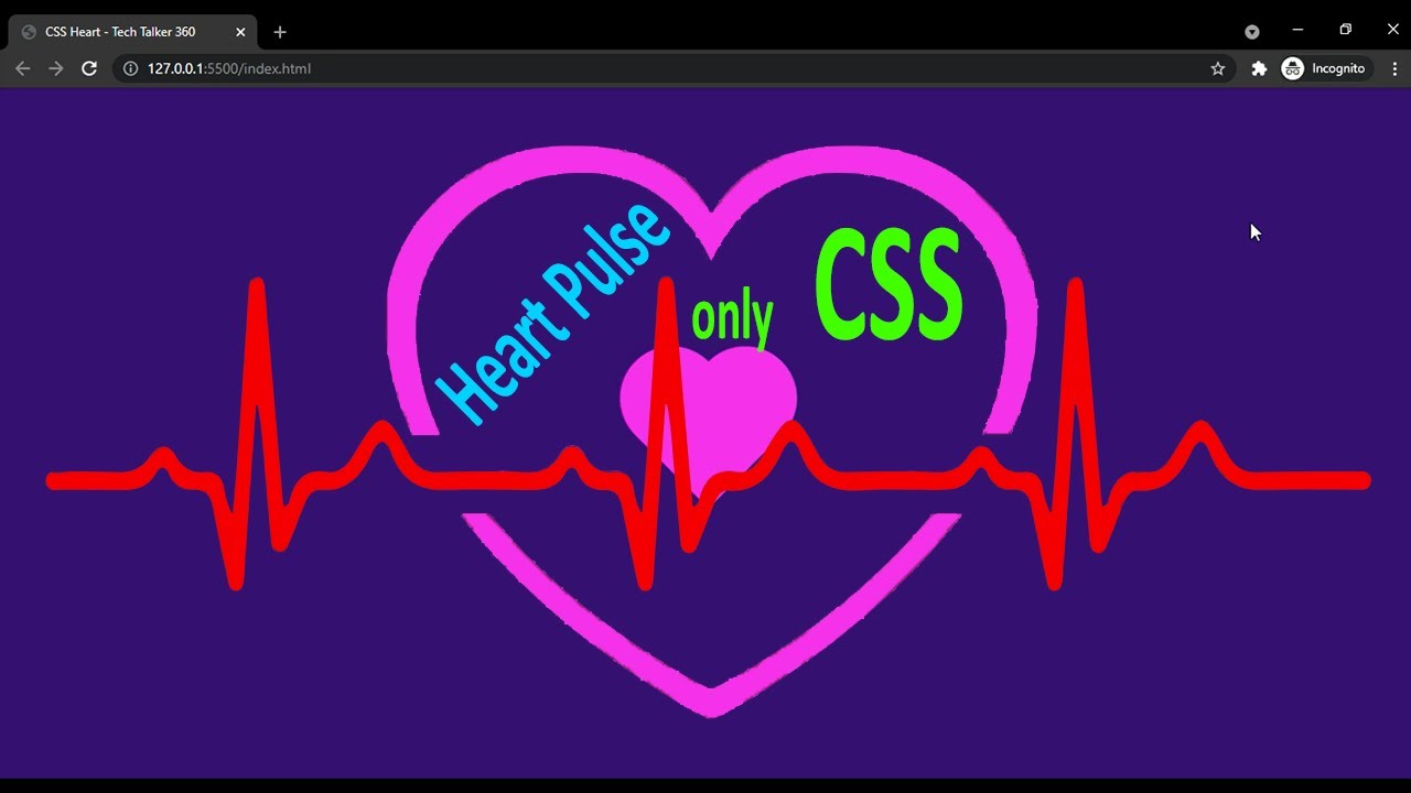 Pulsing Heart with only   CSS     ||     Heart Beat     ||     Heart Pulse