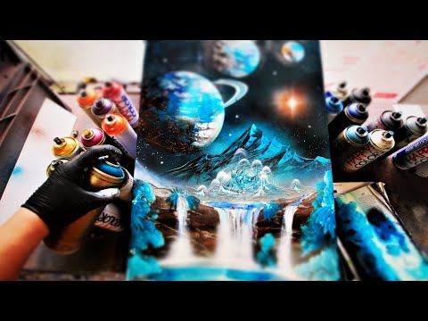 Alien Oasis  - SPRAY PAINT ART by Skech