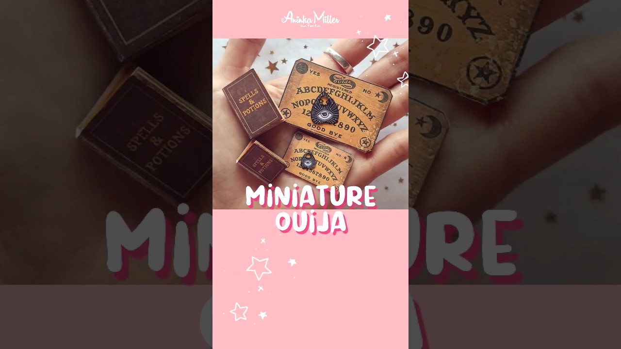 Easy Mini Ouija Board! DIY Printable Tutorial #miniaturediy #miniatures #dollhouseminiature