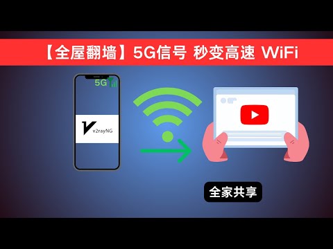 手机安装 v2rayNG，5G 信号秒变高速 WiFi，平板电脑共享科学上网！