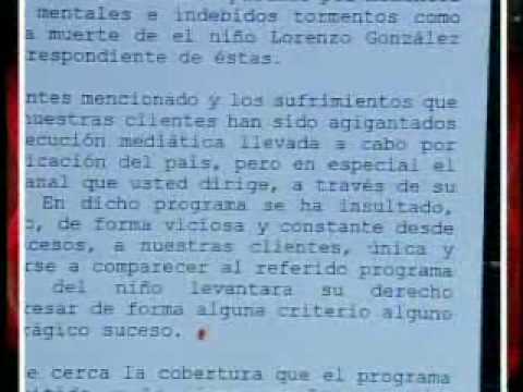 SuperXclusivo 7/16/10 - Carta de abogado de Ana Cacho a La Comay 1/5