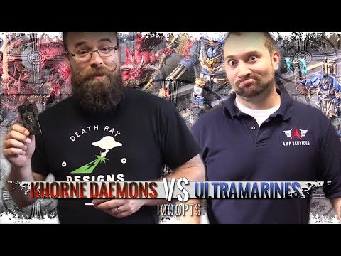 Warhammer 40,000 Battle Report: Khorne Daemons VS Ultramarines - 1000pts