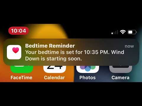 Bedtime Reminder notification sound on iPhone