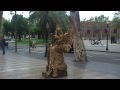 Живая статуя в Барселоне 