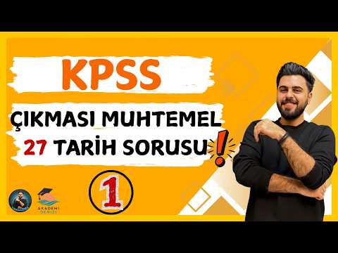 27 History Questions Likely to Appear on the KPSS Exam - Part 1 @tarihocan