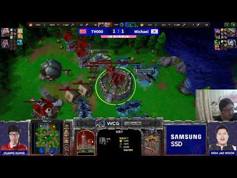 WCG2020小组赛 魔兽争霸大帝解说 TH000 vs Michael 3 CH