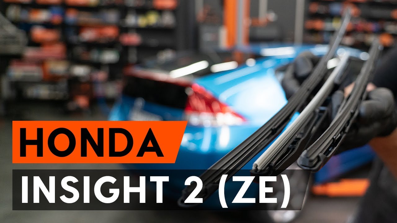 Kuinka vaihtaa pyyhkijänsulat taakse Honda Insight ZE2_ZE3-autoon – vaihto-ohje