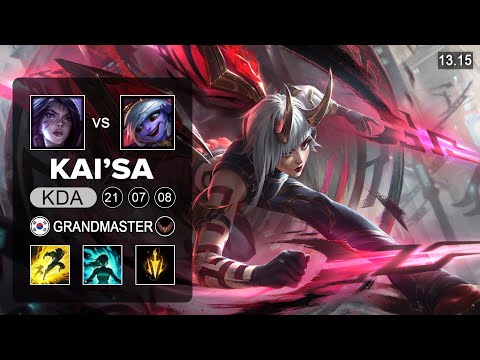 Kai'sa vs Tristana ADC - KR Grandmaster - Patch 13.15 Season 13
