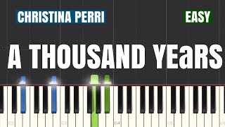 Download lagu Christina Perri - A Thousand Years Piano Tutorial | Easy mp3