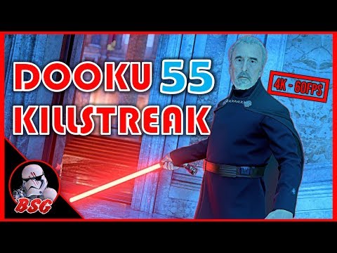55 Count Dooku Killstreak (PC) | Battlefront 2 4K 60FPS Gameplay