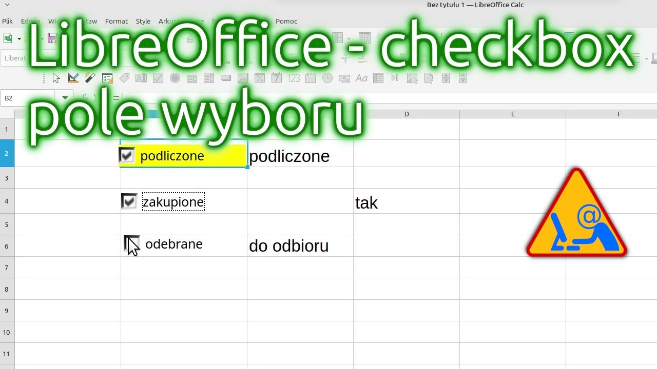 LibreOffice - checkboxes or checkboxes