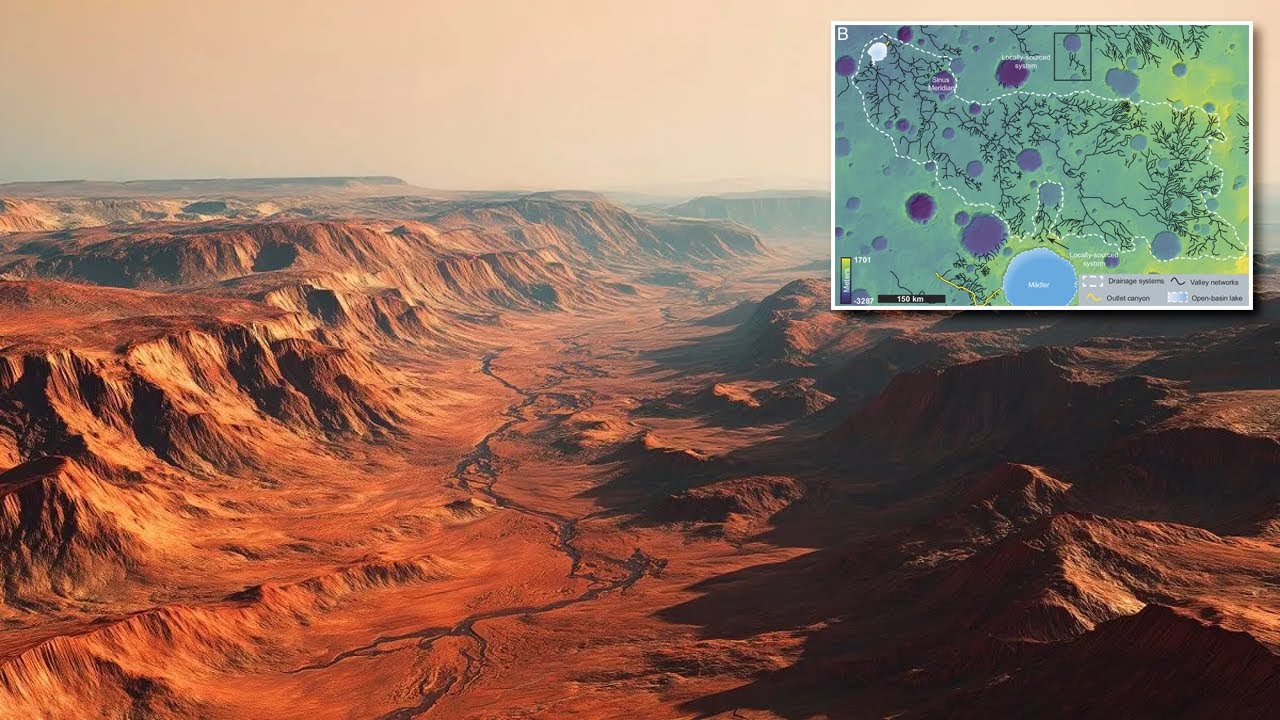 Mapean por primera vez los grandes sistemas fluviales de Marte