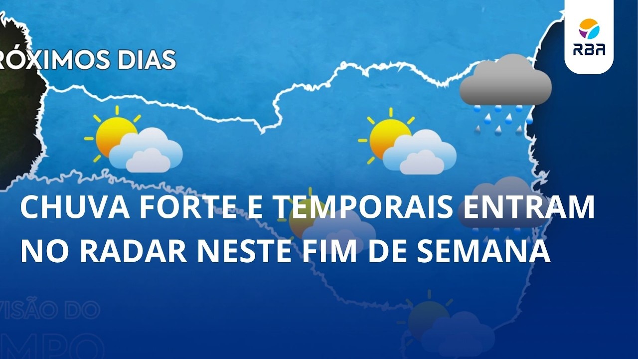 Chuva forte e temporais entram no radar neste fim de semana
