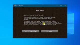 How to fix Minecraft: Java Edition Game - Out of Memory Error