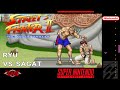 Ryu Vs Sagat Street Fighter II The World Warrior SNES