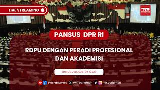 PANSUS RUU HPI - RDPU DENGAN PERADI PROFESIONAL DAN AKADEMISI