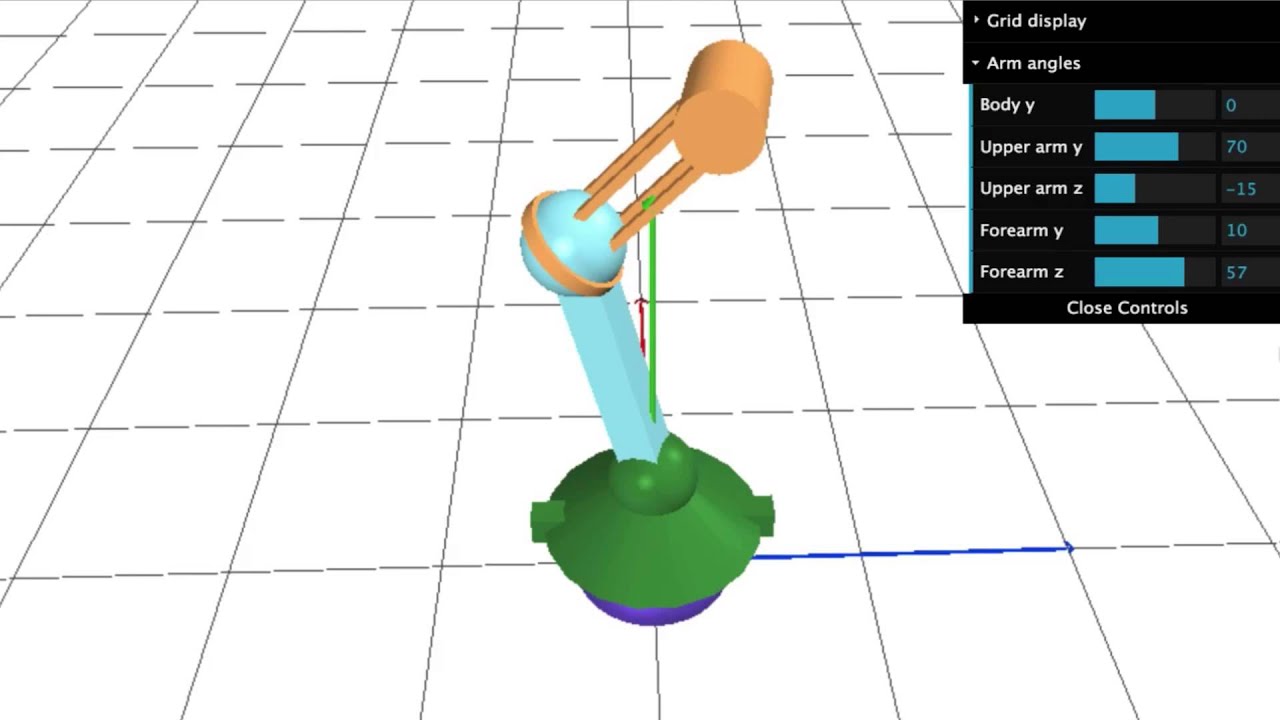 Extended Robot Arm - Interactive 3D Graphics