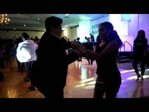 Stacey Lopez, Adrian Arellano, Sol social dancing at the Monterrey Salsa & Bachata Congress 2016