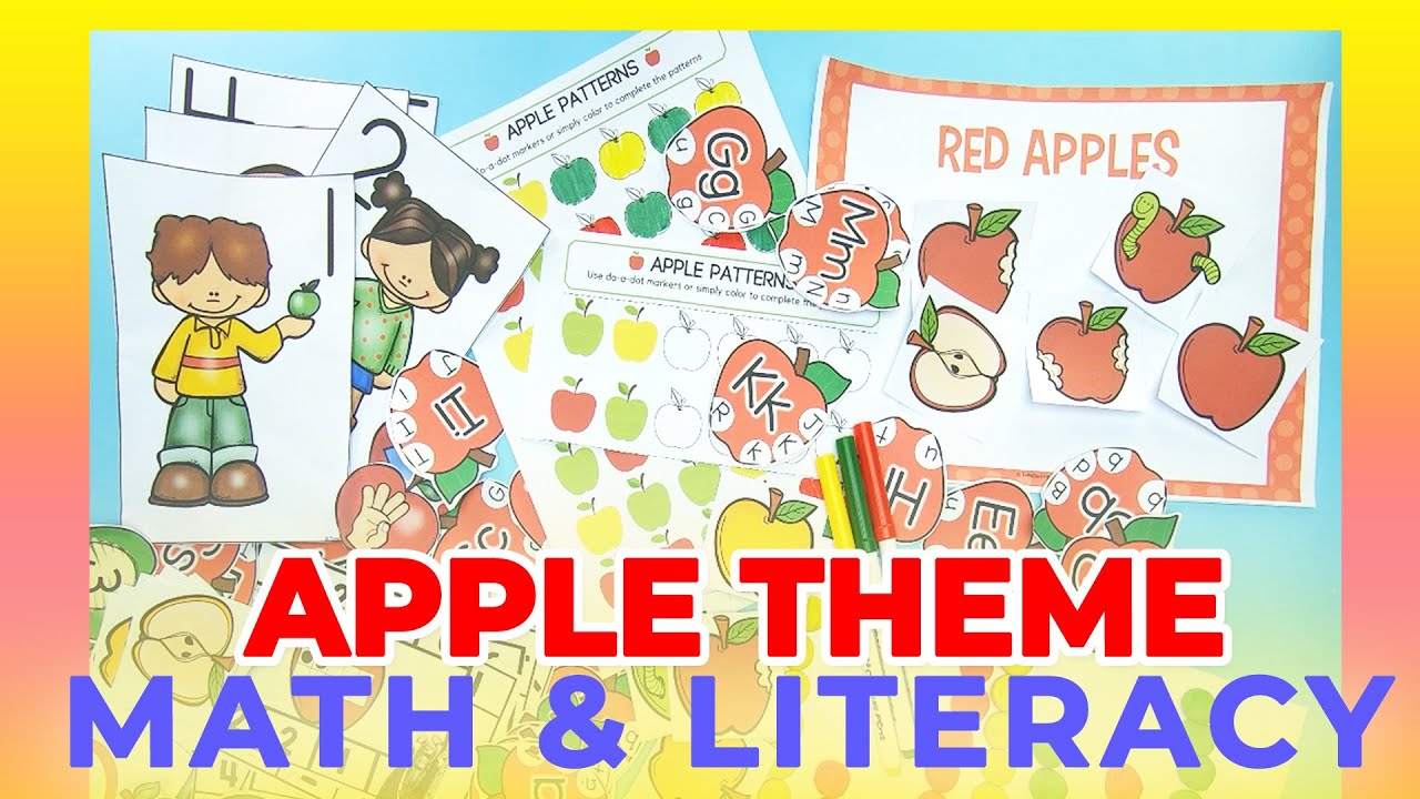Apple Theme Math and Literacy FREE PRINTABLES