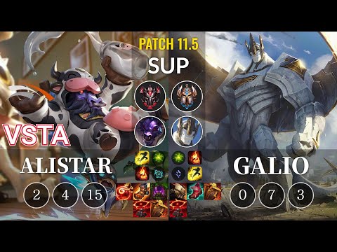 HLE Vsta Alistar vs Galio Sup - KR Patch 11.5