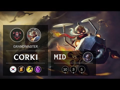 Corki Mid vs Orianna - KR Grandmaster Patch 9.7