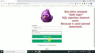 Demo of SQL injection attack with code