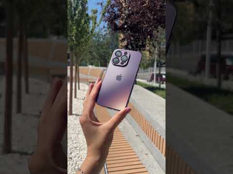 Чехол на IPhone 14 «Matte Gradient» Purple с линзами на камере - фото 1 - id-p3045463909