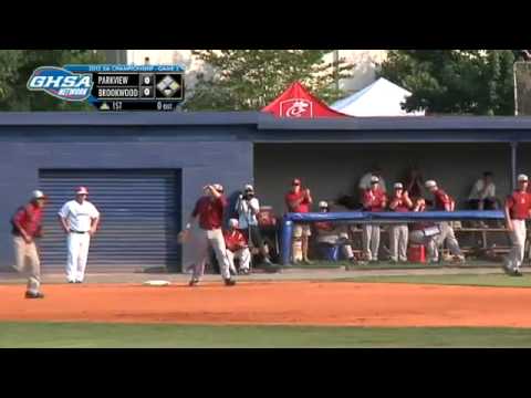 Brookwood defense turns a 3-6-3 double play at 2012 GHSA 5A Baseball Final Game 2