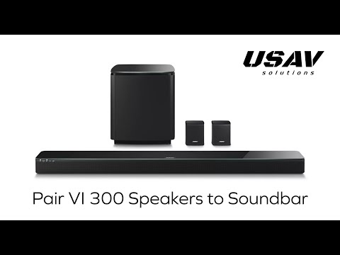 BOSE VIRTUALLY INVISIBLE  300 WIRELESS SURROUND SPEAKERS - How to connect to SoundTouch 300 Soundbar