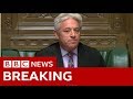 Brexit deal vote ruled out by Speaker John Bercow - BBC News