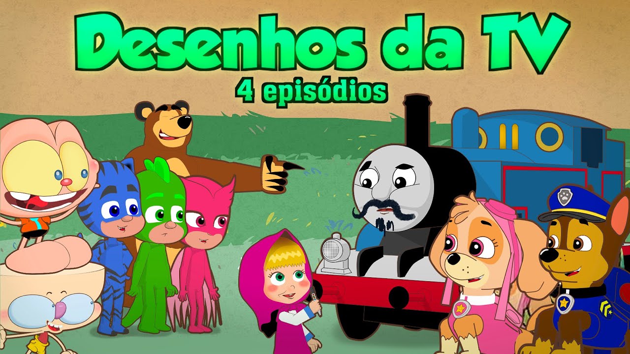 Mongo e Drongo em 4 episódios de Desenhos da TV: PJ Masks, Patrulha Canina, Masha e o Urso e Thomas