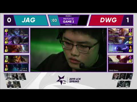 DWG vs JAG Damwong Gaming vs Jin Air Green Wings| W6 D1 | Game 1 FULLL | LCK Spring 2019