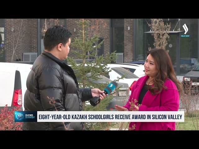 Kazakistanlı öğrenci kızlar Silikon Vadisinde Technical Prize ödülünü kazandılar