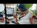 trying and testing paper for graphic novel, sketching and inking ☁ art studio vlog