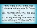 Billy Bragg - Mother Of The Bride Lyrics