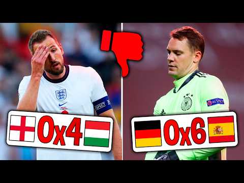 A MAIOR GOLEADA sofrida por CADA Seleção