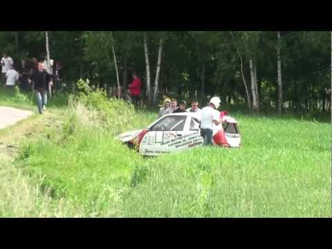 crash wypadek dachowanie Fiat Seicento - Tomasz Drogoś / Adrian Sajdak - SZK Gajówka 2012-06-03