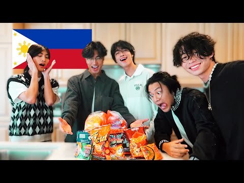 My BESTFRIENDS Try FILIPINO Snacks For The First Time!! (FUNNY)