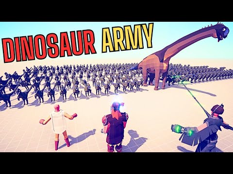 DINOSAURS ARMY vs EVERY TABS UNIT ARMY | TABS - Totally Accurate Battle Simulator