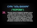 СУРА "АЛЬ-БАКАРА" ("КОРОВА") аят - 26 