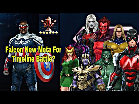 Falcon Timeline Battle Test With Obelisk - Marvel Future Fight