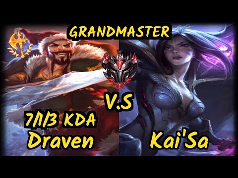Deftly (DRAVEN) vs KAI'SA - 7/1/3 KDA BOTTOM ADC GAMEPLAY - NA Ranked GRANDMASTER