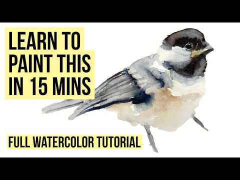 Watercolor Bird Painting Tutorial - Loose Style Chickadee!