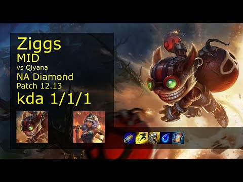 Rank 4 NA Ziggs Mid: Ziggs vs Qiyana