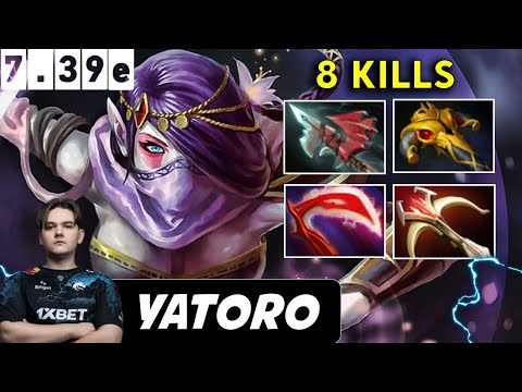 Yatoro Templar Assassin Safelane 8 Kills - Dota 2 Patch 7.39e Pro player Full Gameplay
