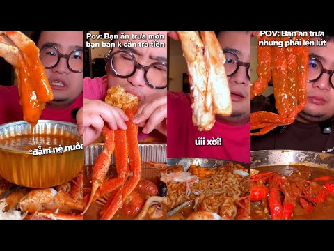 ~Tổng hợp~anh PÉO mukbang hải sản kajunn |😋🍤🦪🍱🥓#xuhuongyoutube #mukbangers 