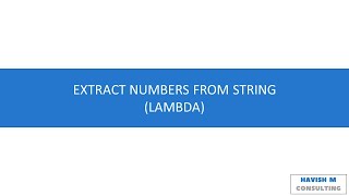Extract Numbers from String