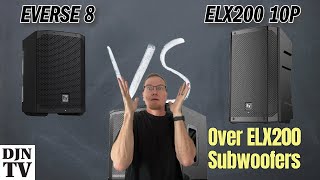 Video thumbnail for Comparing EV Everse 8 with ELX200 10p Over ELX200 12SP Subwoofer with 120 hz Cross Over Point by discjockeynews