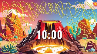 10 Minutes Timer Bomb of Volcano Soothing Animation