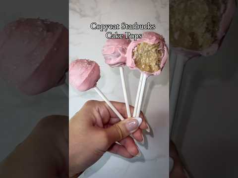 These copycat starbucks cake pops are so easy to make! Full recipe on the blog. #cakepops #cake #pop